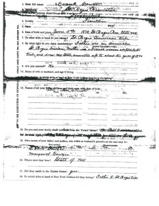 1901 St. Regis Mohawk Tribe approved tribal enrollment record for Frank Sawyer from the Mohawk Council of Akwesasne database.